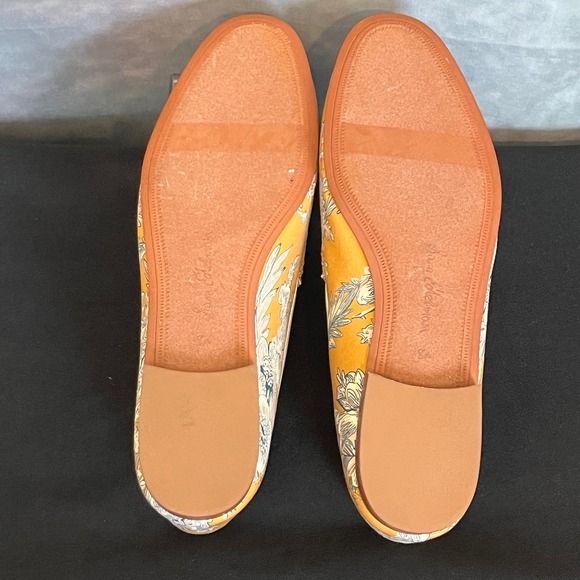 Sam Edelman Loraine Loafer Flats Floral Print Mustard Yellow Women Sz 8.5M‎ - Picture 9 of 9